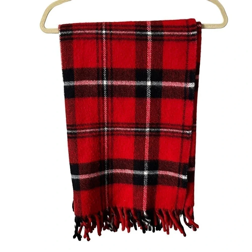 VINTAGE Faribo Tartan Plaid Stadium Blanket Throw Cozy Cabin Acrylic 42